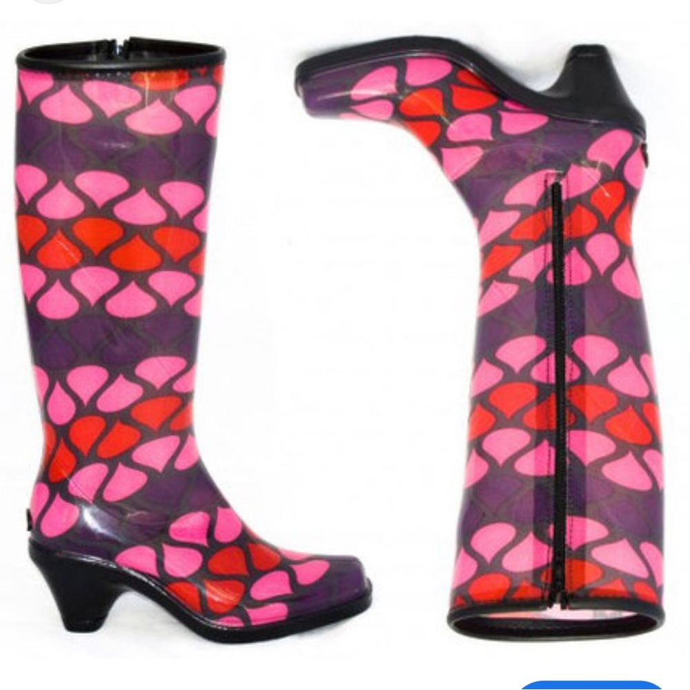 Dav Raindrop Bubble Gum Rainboots size M, 7.5 NWT